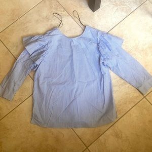 NWOT ZARA 100% Cotton Blouse Size Large